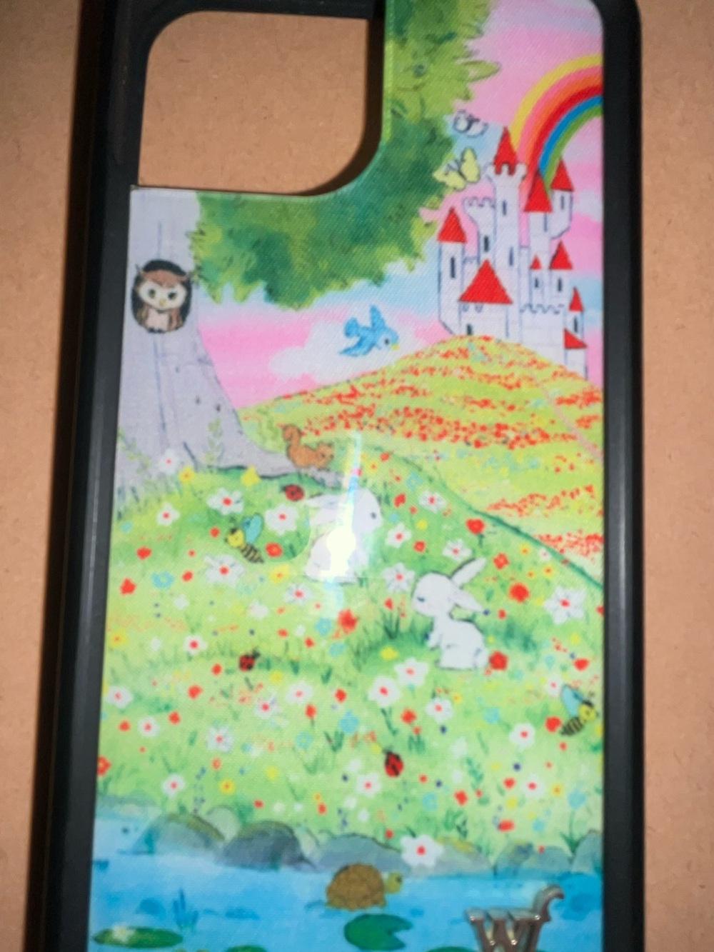 Whimsical Rainbow Castle Bunny Phone Case